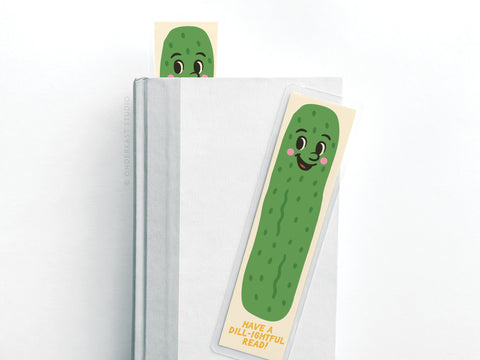 Have a Dill-ightful Read Pickle Laminated Bookmark