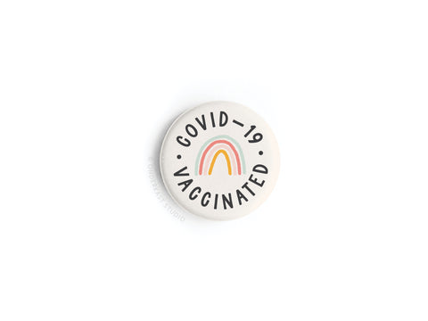 Covid-19 Vaccinated Button Magnet – DISCONTINUED