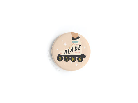 Blade Gang Rollerblades Button Magnet