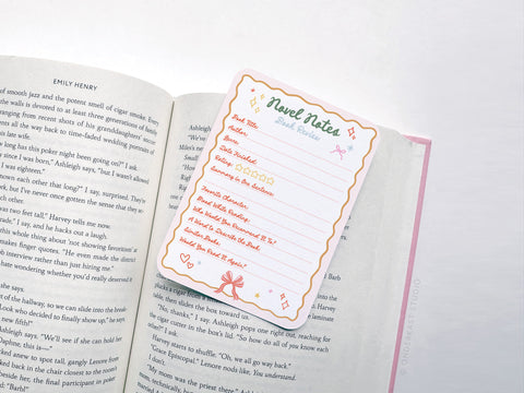 Coquette Novel Notes Book Review Card Set