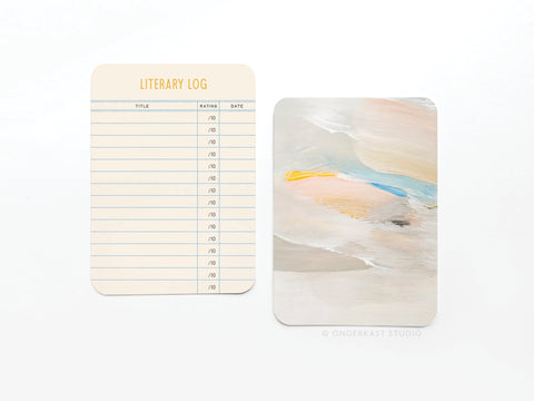 Literary Log Book Review Card Set