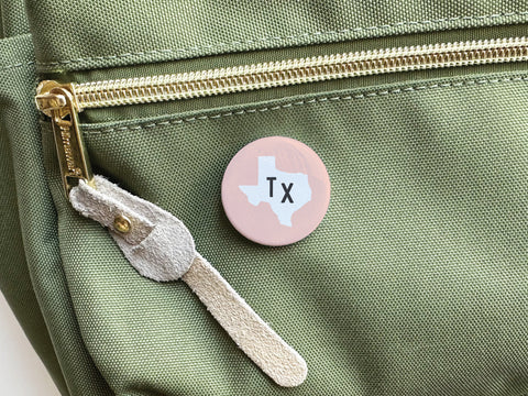 Light Pink TX Pinback Button