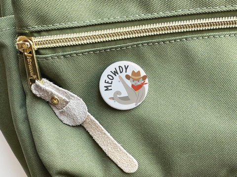 Meowdy Pinback Button