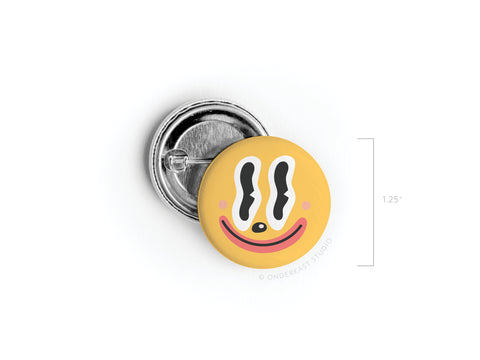 Trippy Happy Face Pinback Button