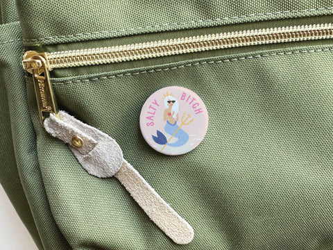 Salty Bitch Mermaid Pinback Button