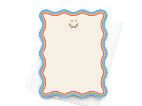 Wavy Die Cut Miss Ya Notecard