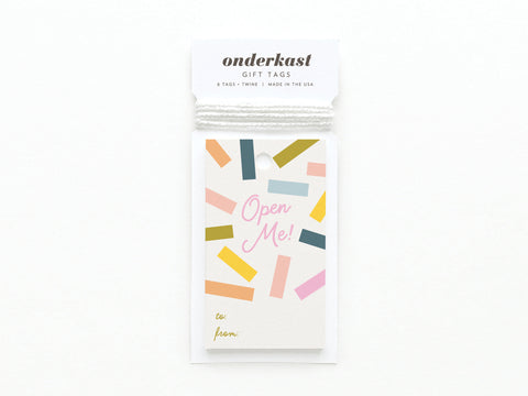 Open Me Confetti Gift Tag