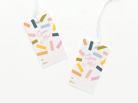 Open Me Confetti Gift Tag