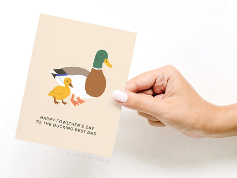 Happy Fowlther’s Day Mallard Duck Greeting Card