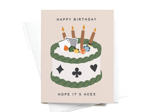 Aces Poker Birthday Greeting Card
