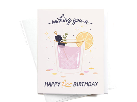 Happy Hour Birthday Cocktail Greeting Card