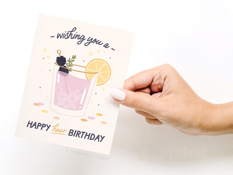 Happy Hour Birthday Cocktail Greeting Card