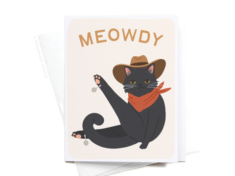 Meowdy Greeting Card