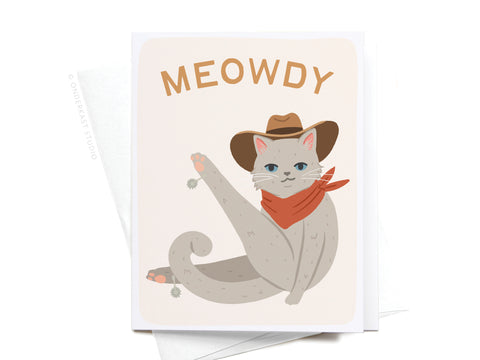 Meowdy Greeting Card