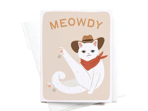 Meowdy Greeting Card
