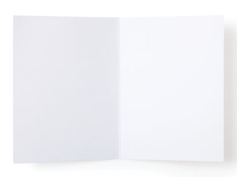 The Longest One Night Stand Ever Letterpress Greeting Card by Onderkast Studio is shown open on a white background, both inside pages blank—ready for your personalized message.