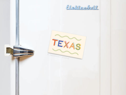 Funky Texas Refrigerator Magnet