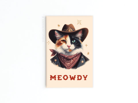 Meowdy Cowboy Cat Refrigerator Magnet