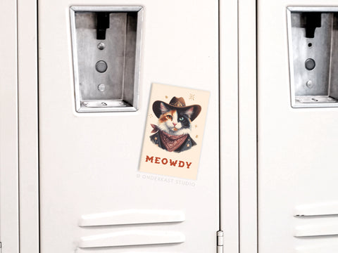 Meowdy Cowboy Cat Refrigerator Magnet