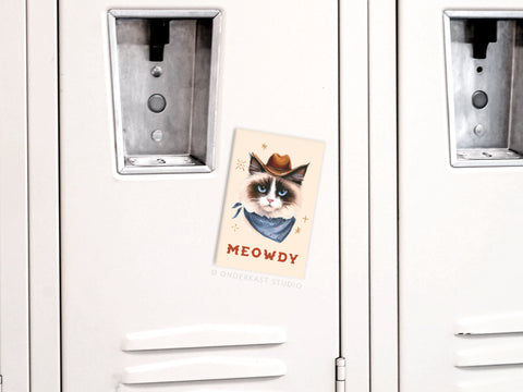 Meowdy Cowboy Cat Refrigerator Magnet