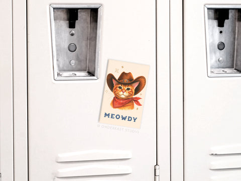 Meowdy Cowboy Cat Refrigerator Magnet