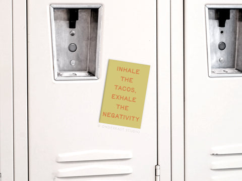 Inhale the Tacos Refrigerator Magnet