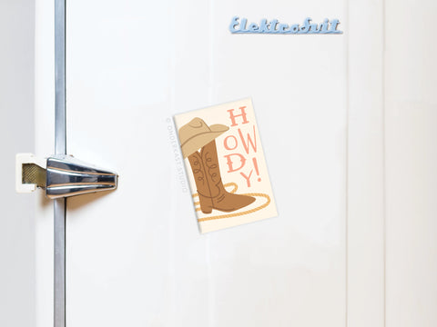 Howdy Boot Refrigerator Magnet