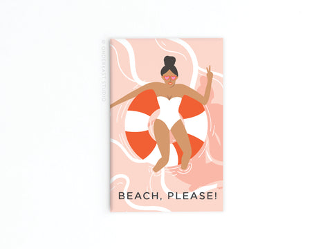 Beach Please Refrigerator Magnet