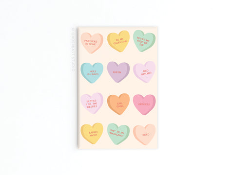 Galentine’s Candy Hearts Refrigerator Magnet