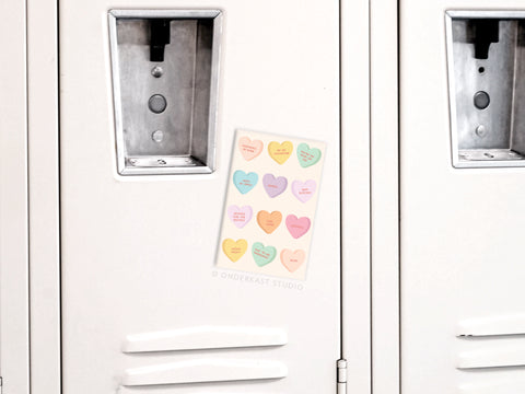 Galentine’s Candy Hearts Refrigerator Magnet