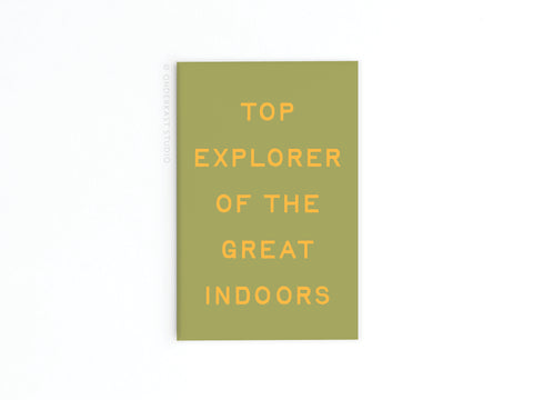 Explorer of the Great Indoors Refrigerator Magnet