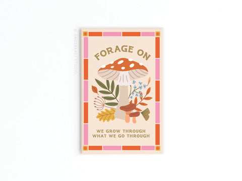 Forage On Mushrooms Refrigerator Magnet