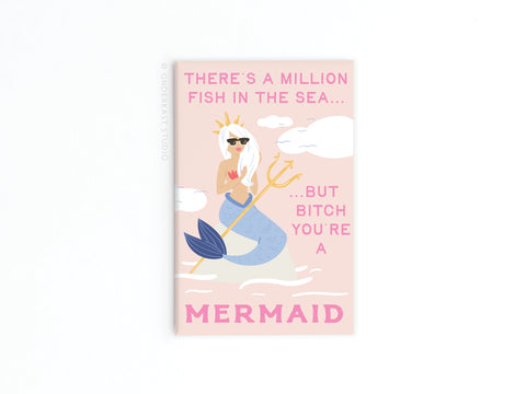 Bitch You’re a Mermaid Refrigerator Magnet