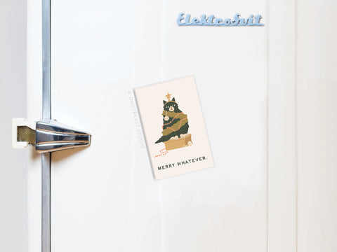 Merry Whatever Cat Refrigerator Magnet