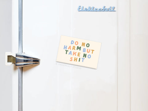 Do No Harm But Take No Shit Refrigerator Magnet