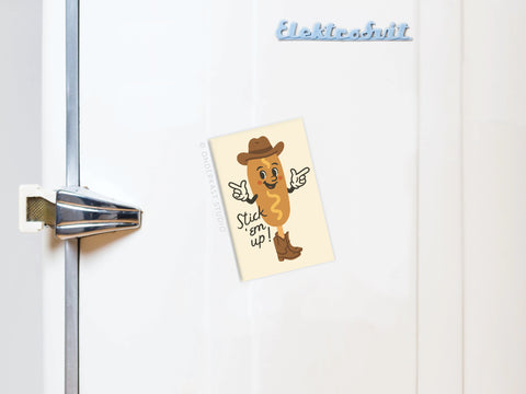 Stick 'Em Up Corndog Cowboy Refrigerator Magnet