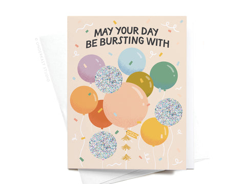Bursting Balloons Scratch-Off Greeting Card