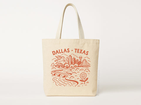 Dallas Skyline Tote Bag