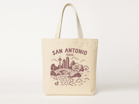 San Antonio Skyline Tote Bag