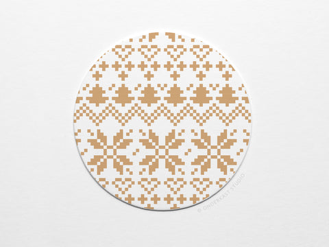 Holiday Cross Stitch Coaster Set