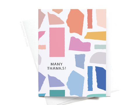 Many Thanks! Color Blocks Greeting Card – DISCONTINUED