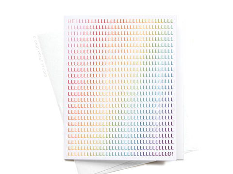 Rainbow Hello Greeting Card – DISCONTINUED