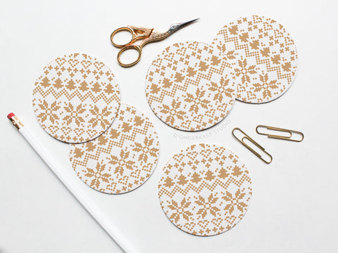 Holiday Cross Stitch Coaster Set