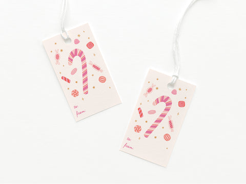 Candy Cane Gift Tag