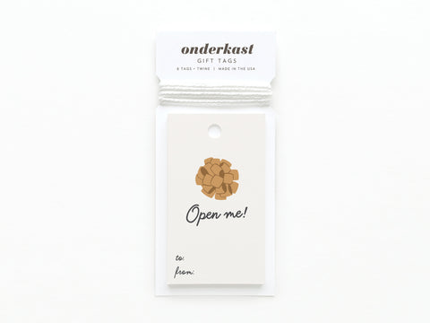 Open Me Bow Gift Tag