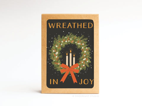 Wreathed in Joy Folded Greeting Note Set of 10