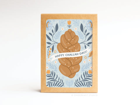 Happy Challah-days! Folded Greeting Note Set of 10