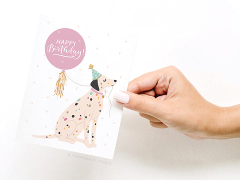 Happy Birthday Dalmatian Greeting Card