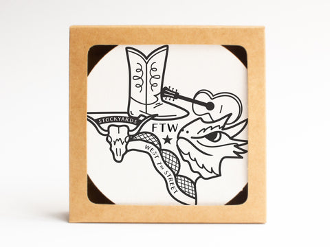 Fort Worth Texas Coaster Set - onderkast-studio