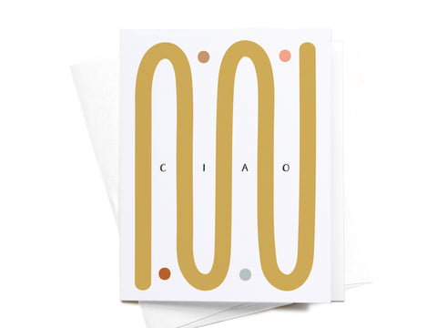 Ciao Modern Letterpress Greeting Card - DISCONTINUED